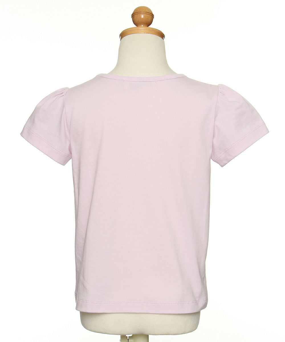 100 %cotton T-shirt with musical note prints and ribbons Pink torso