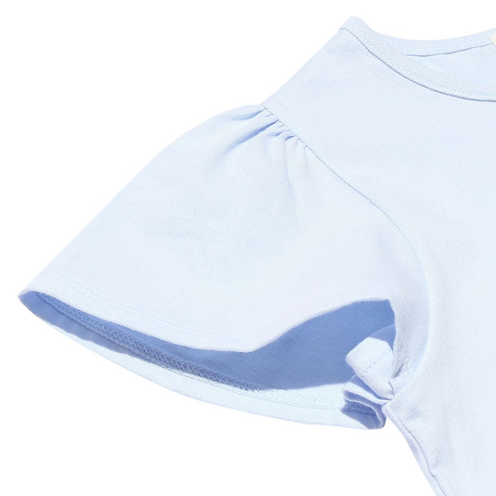 100 % cotton seashell print T -shirt Blue Design point 2