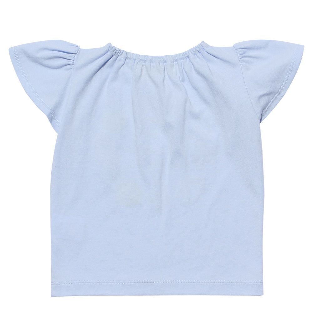 Baby size 100 % cotton shell motif T -shirt Blue back
