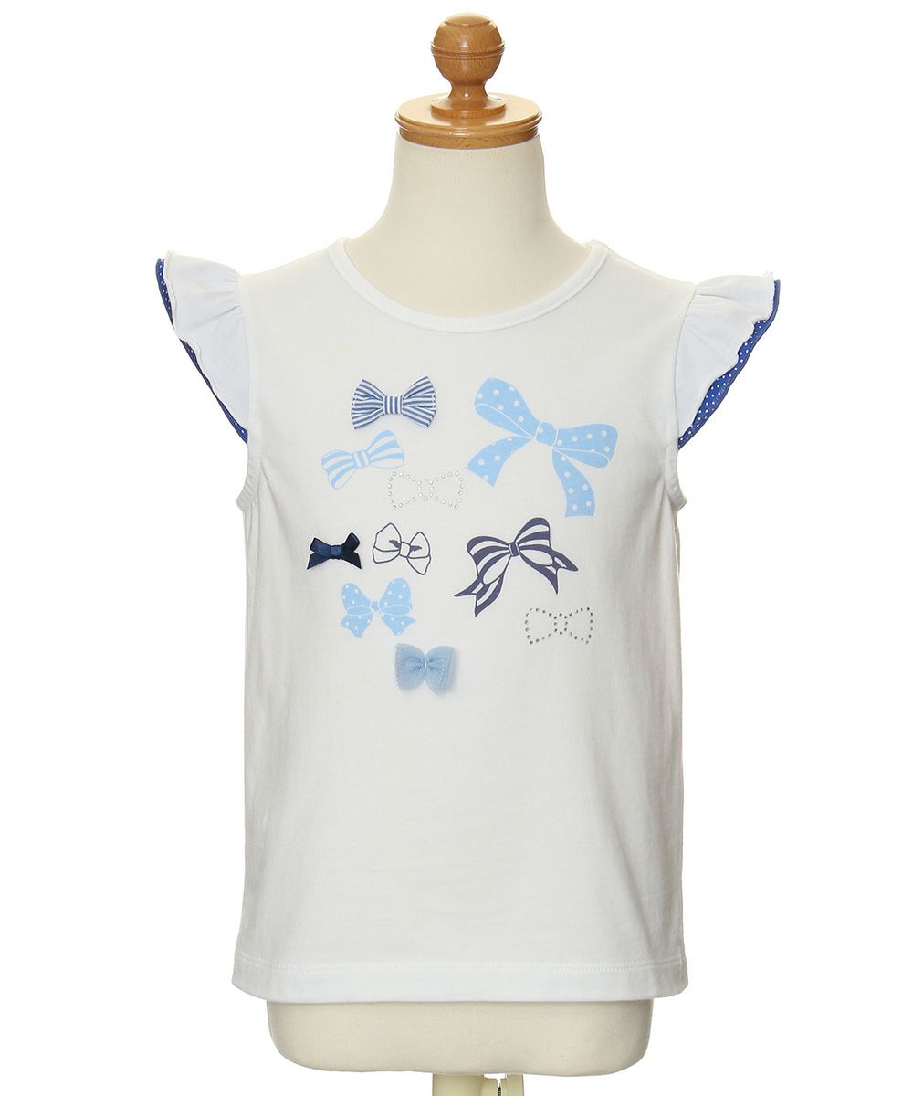 Children's clothing girl 100 % cotton ribpling dot pattern fluff with t -shirt blue (61) torso
