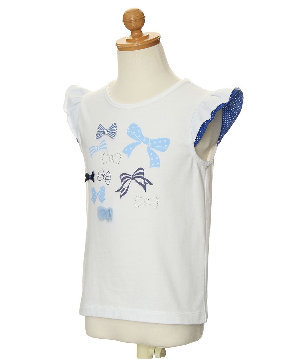 Children's clothing girl 100 % cotton ribpling dot pattern fluff with t -shirt blue (61) torso