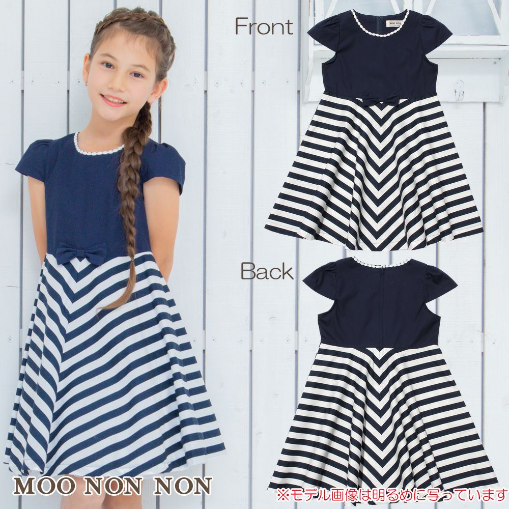100% Japanese cotton stripe pattern dress  MainImage