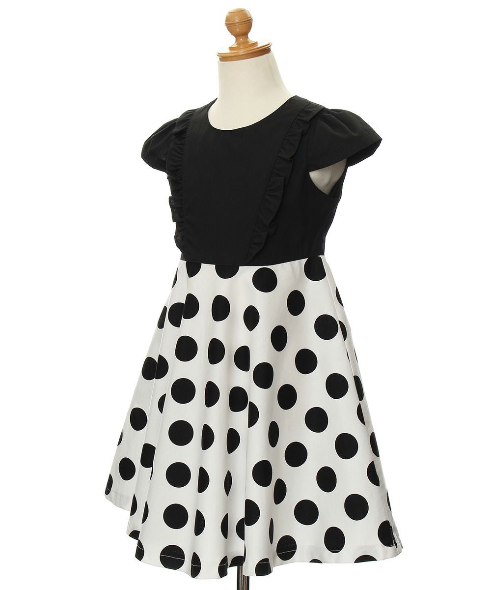 Children's clothing girl 100 % cotton dot pattern fluff with black (00) torso