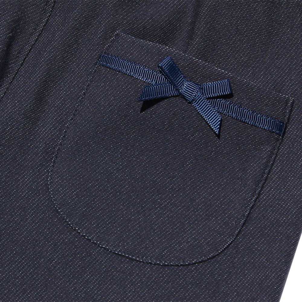 Baby Clothing Girl Baby Size Denim Knit Full Long Long Pants Navy (06) Design Point 1