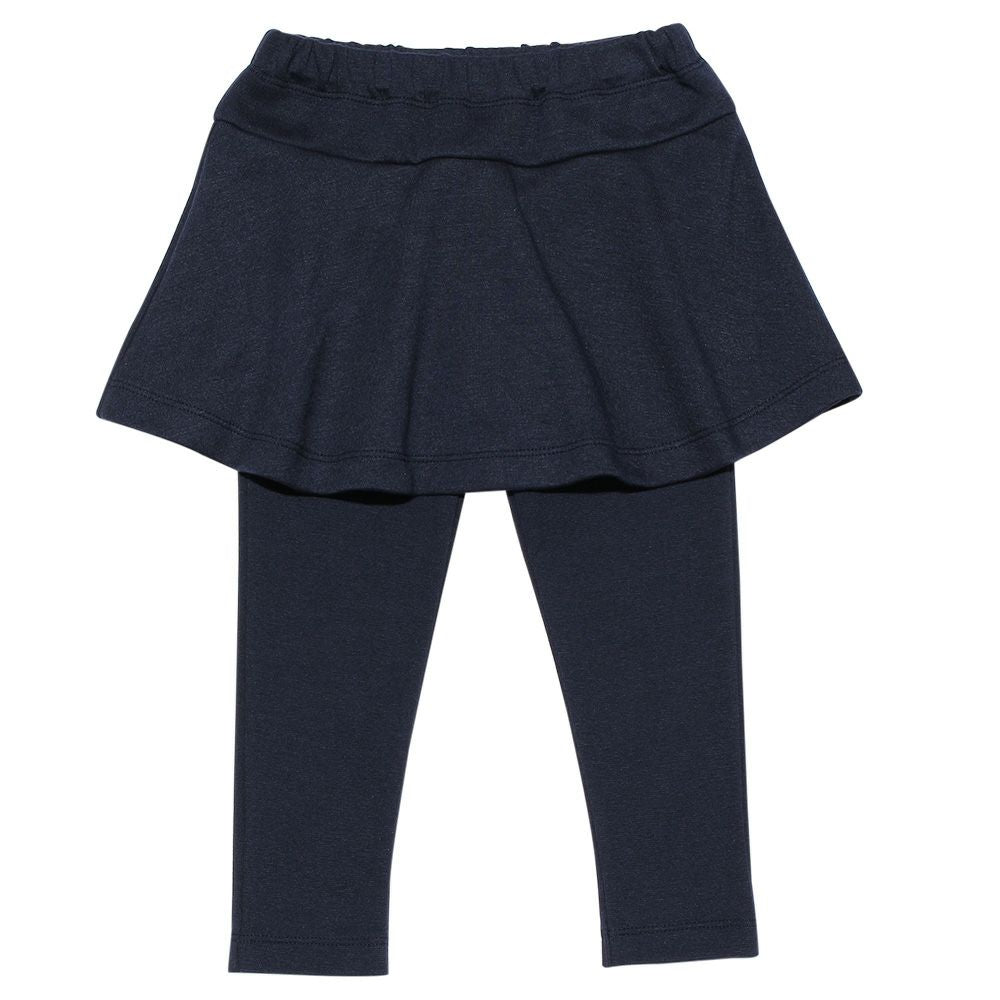 Baby Clothes Girl Baby Size Double Knit Skirt Spats Full Lings Scats Navy (06) Front