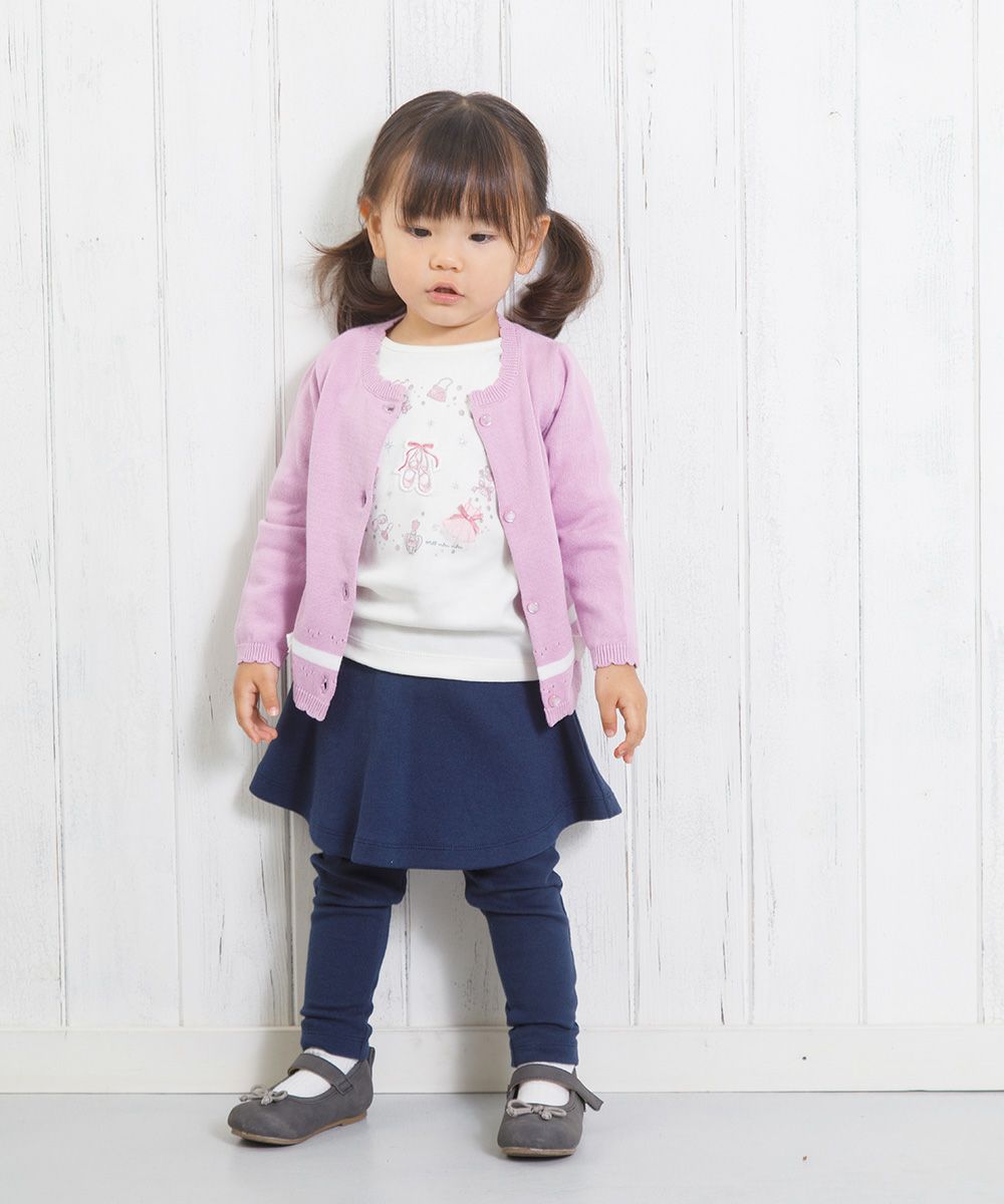 Baby Clothing Girl Baby Size Double Knit Skirt Spats Full Length Scatthus Navy (06) Model Image 2