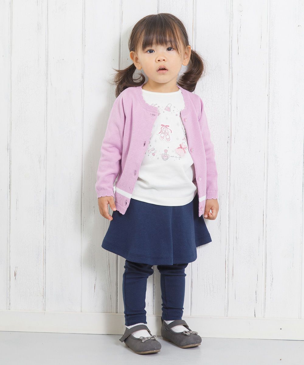Baby Clothes Girl Baby Size Double Knit Skirt Spats Full Length Scatthus Navy (06) Model Image 3