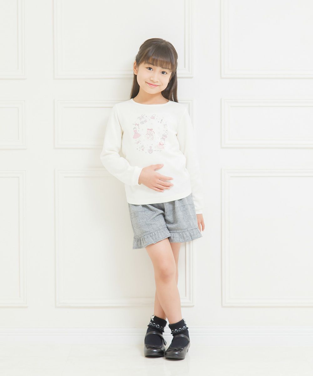 Children's clothing girl 100 % T -shoes Uplike T -shirt off -white (11) model image 3