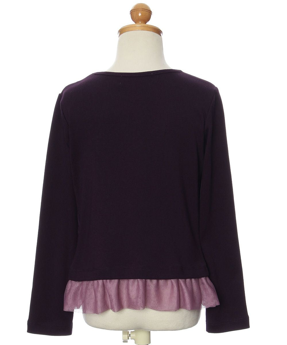 Children's clothing Girls' Development with motif tulle frill T -shirt purple (91) torso