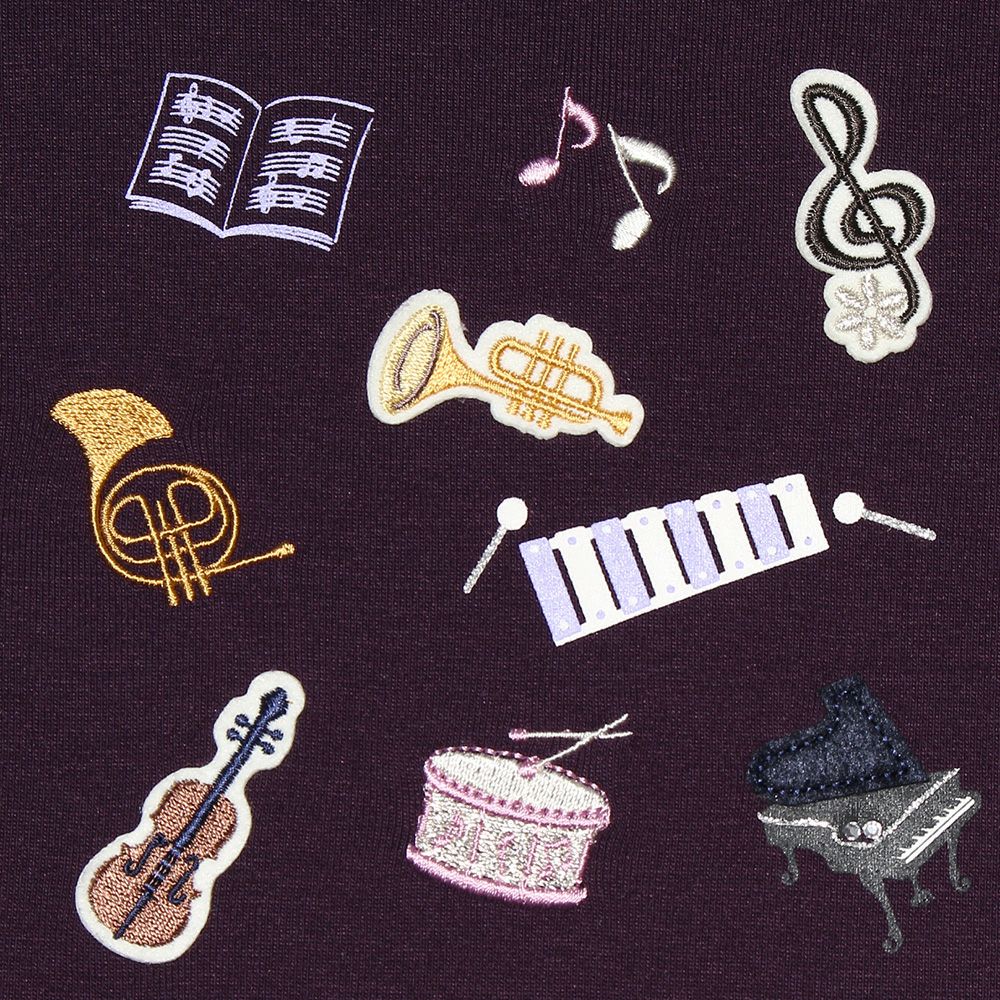 Children's clothing Girls' Development Motif with motif tulle frill T -shirt purple (91) Design point 1