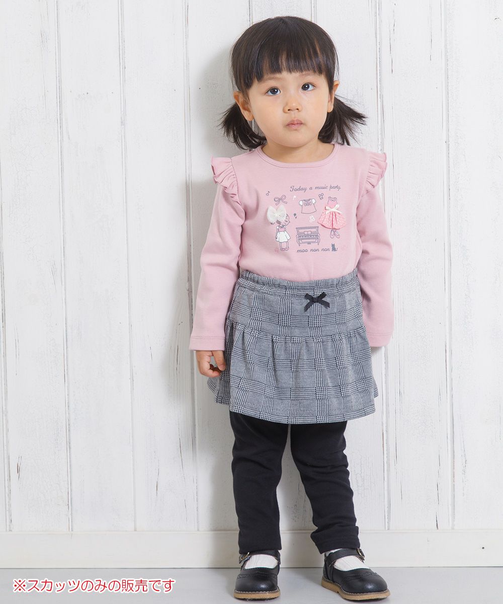 Baby Clothing Girl Baby Kids Size Glen Check Pattern Squats White x Black (10) Model Image 1