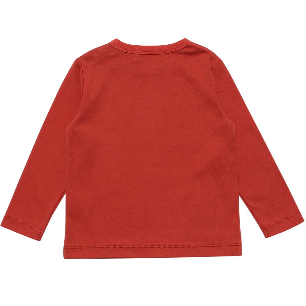 Baby size 100 % cotton vehicle series logo print T -shirt Orange back