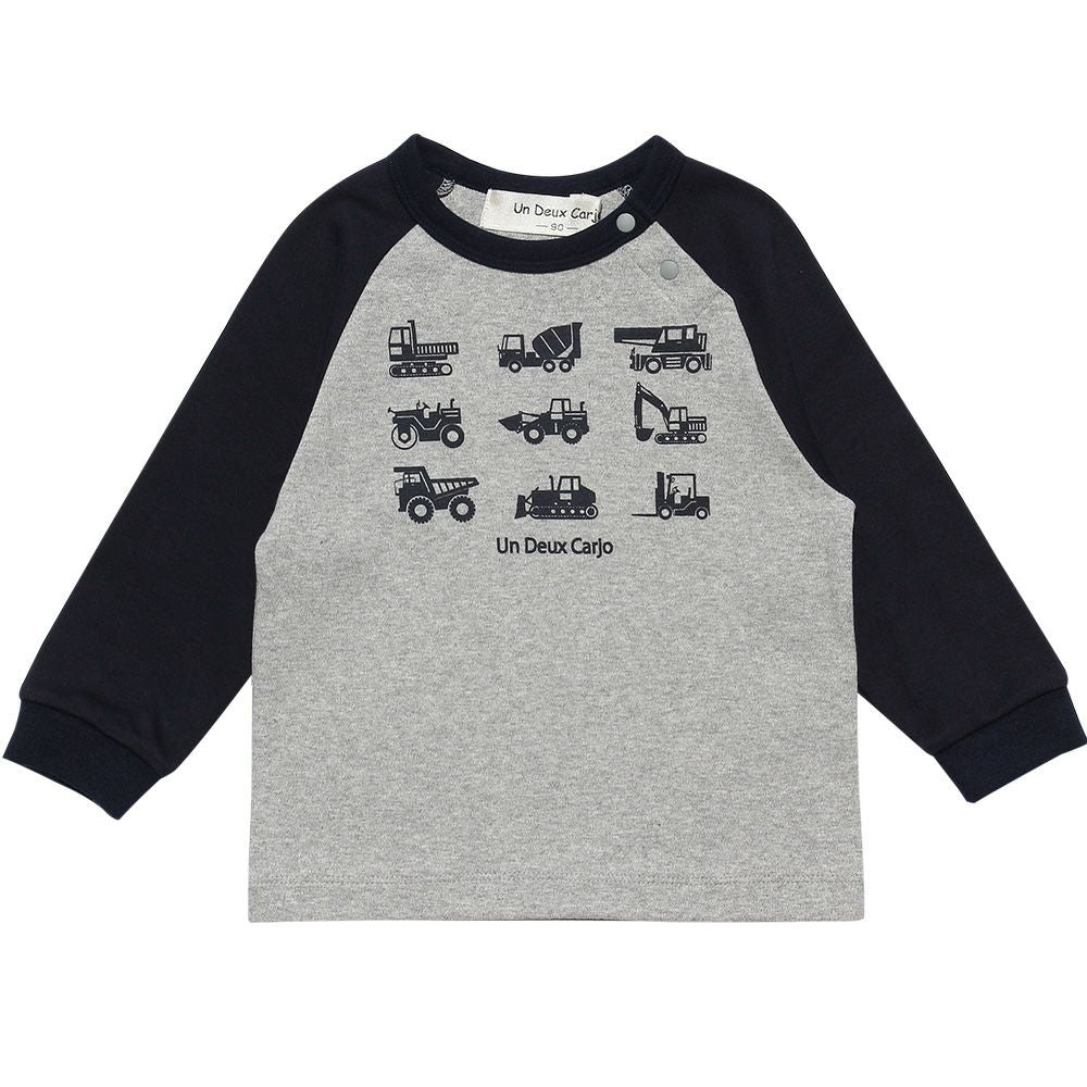Baby Clothes Boy Baby Baby Size Ride Series Car Print T -shirt Thorough Gray (92)