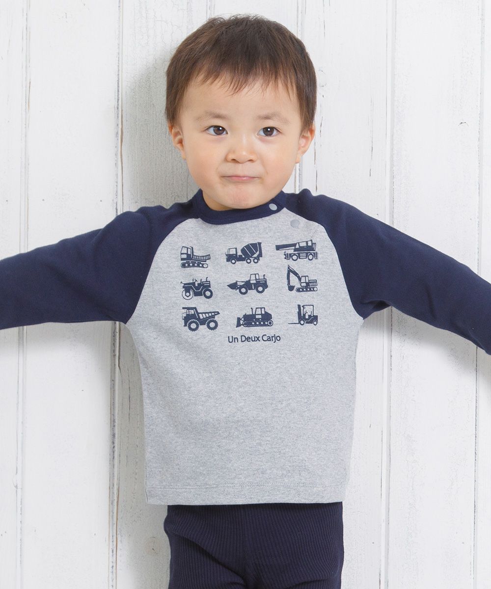 Baby Clothes Boy Baby Baby Size Ride Series Car Print T -shirt Model Image 1
