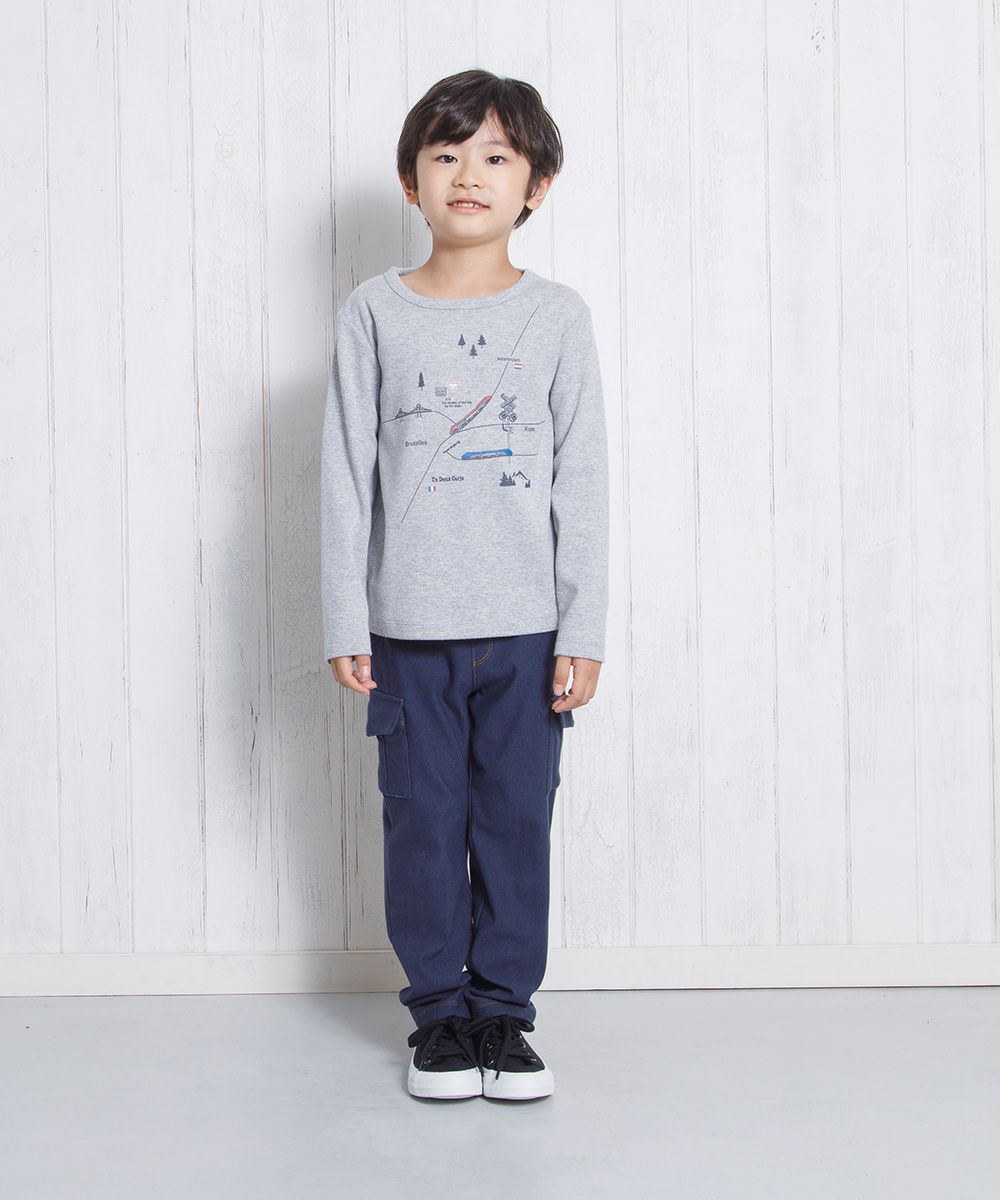 Children's clothing Boys Boys Series Train Print T -shirt Model Image 3