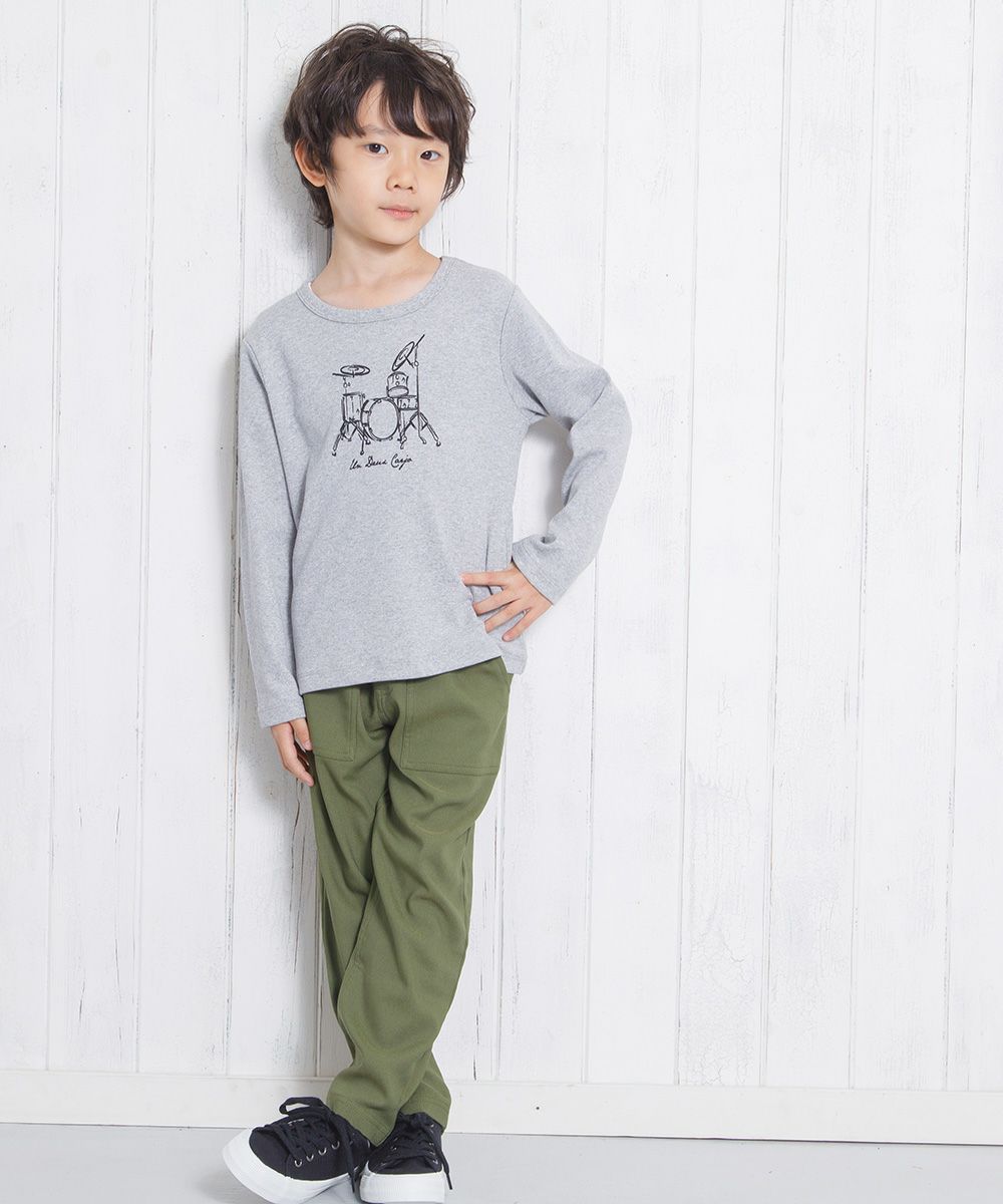 Children's clothing boy 100 % Cotton Series Series Drum Print T -shirt Model Image 2