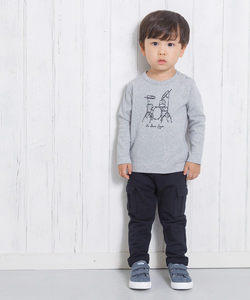 Baby Clothes Boy Boy Baby Size 100 % Cotton Series Series Drum Print T -shirt Model Image (92) Model Image 3