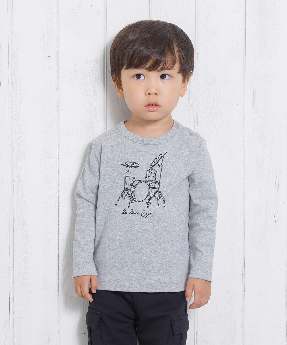 Baby Clothes Boy Boy Baby Size 100 % Cotton Series Drum Print T -shirt Hoshin Glay (92) Model Image 4
