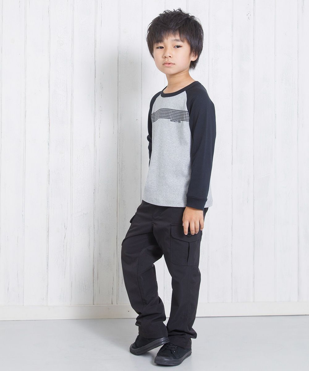 Children's clothing boy 100 % cotton raglan sleeve T -shirt heather glass (92) model image 3
