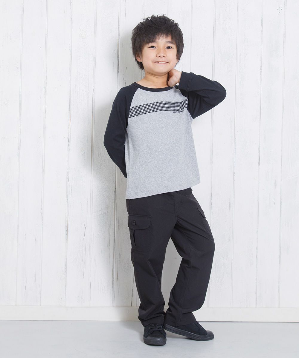 Children's clothing boy 100 % cotton raglan sleeve T -shirt heather glass (92) model image 4