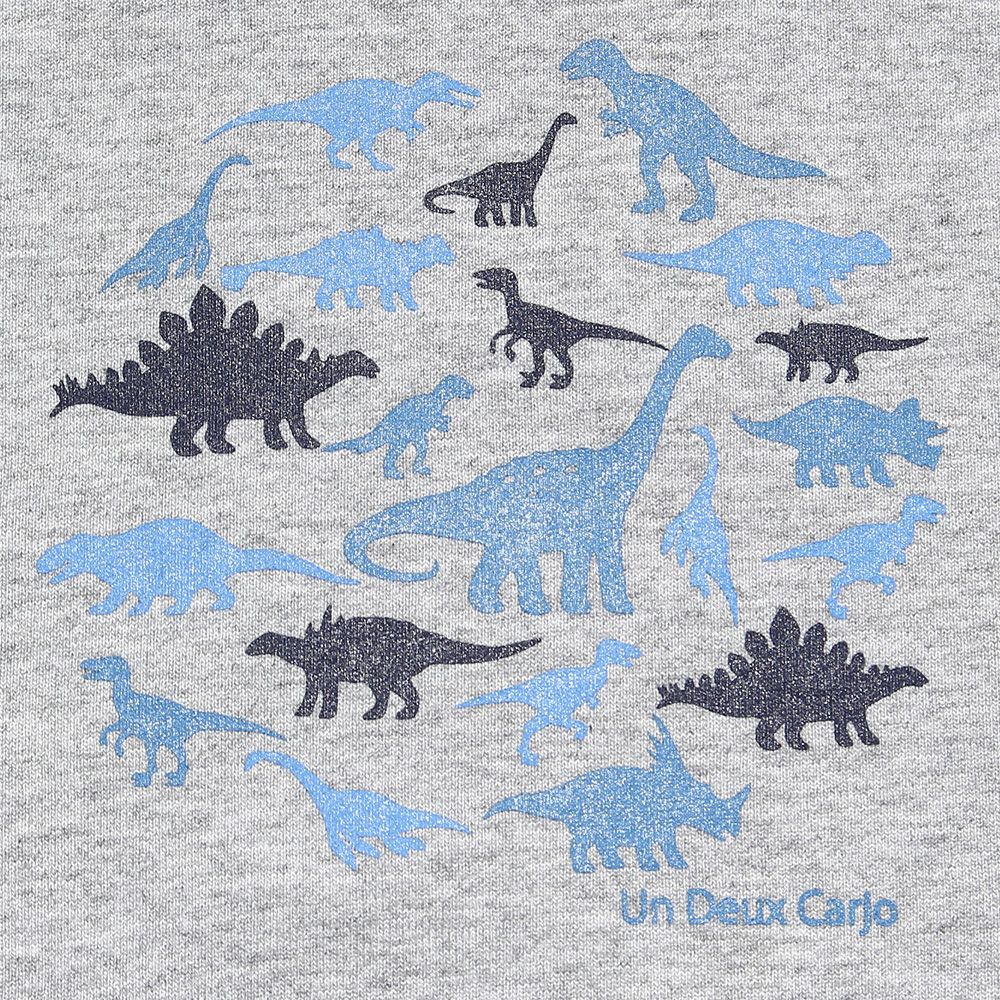 Baby size Dinosaur Animal Print Fleet Trainer Misty Gray Design point 1