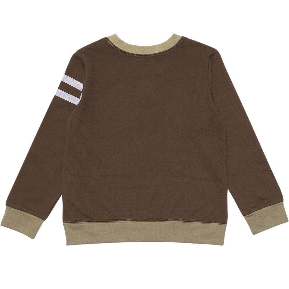 Trainer with a mini -backed line with lines with pocket -style motif Brown back