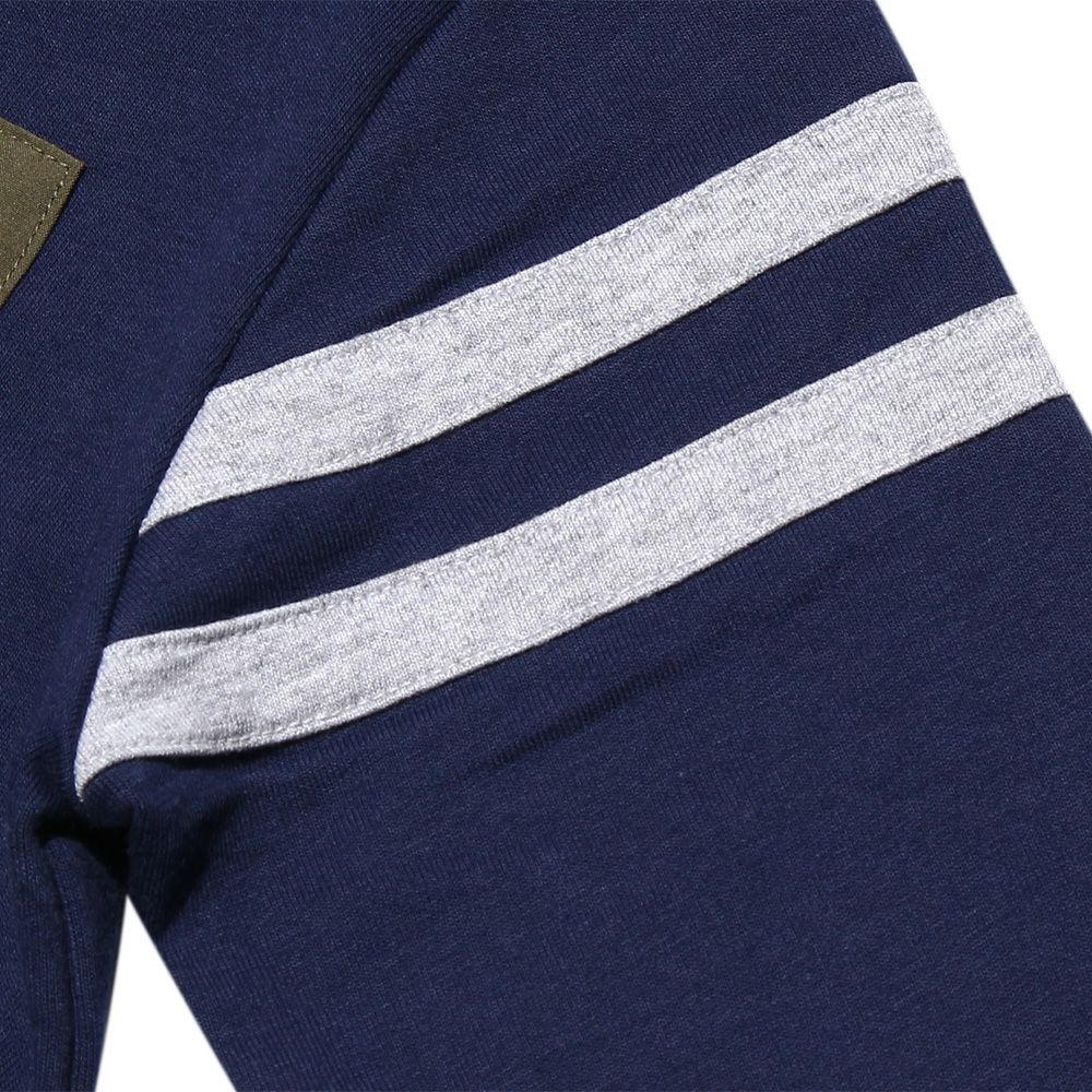 Trainer with a mini -backed line with lines with pocket -style motif Navy Design point 2
