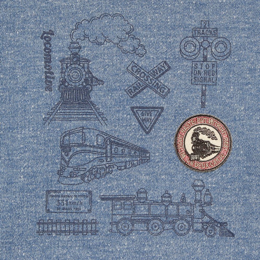 Children's clothing Boys Boys Print Train Series Fleet Brush Trainer Blue (61) Design Point 1