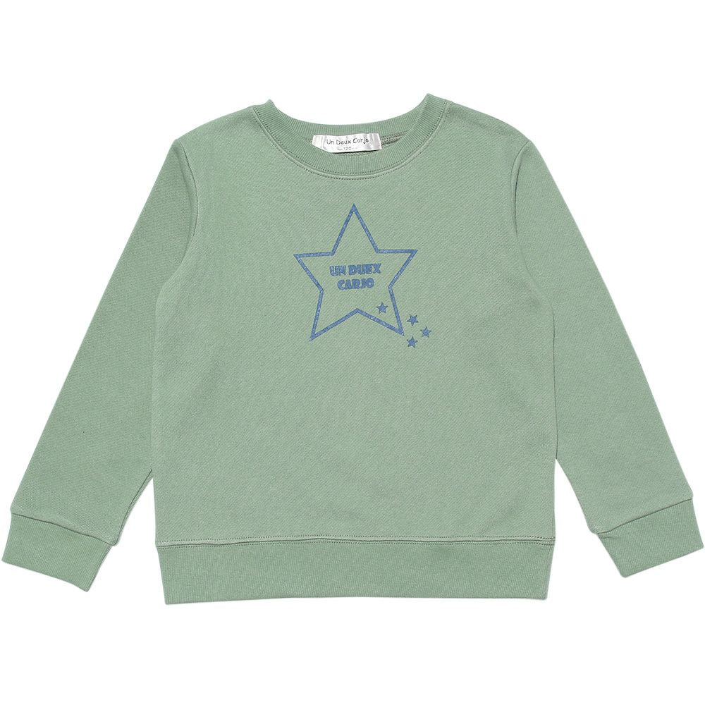 Baby Clothes Boy Boy 100 % Star Pattern Logo Print Lleuring Trainer Green (08) Front