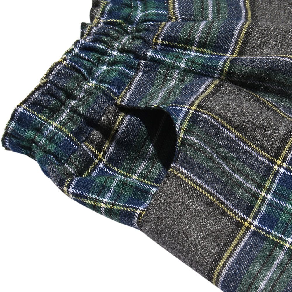 Made in Japan Tartan Check Pattern Culotto Pants Navy Design point 1