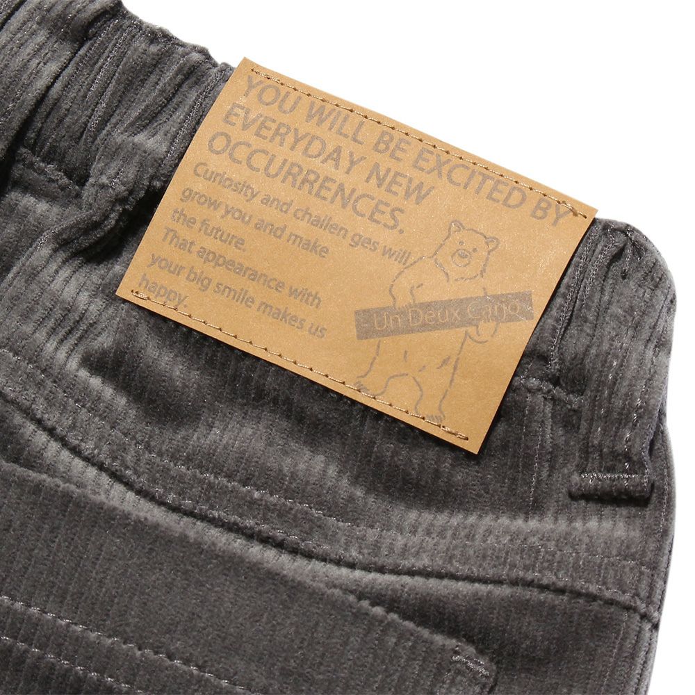 full length Corduro Ilon Pants Charcoal Gray Design point 1