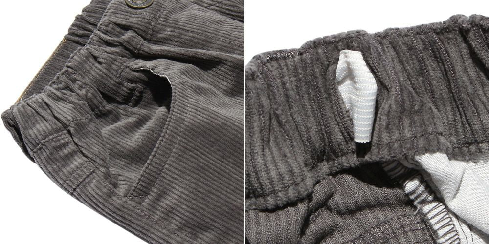 full length Corduro Ilon Pants Charcoal Gray Design point 2
