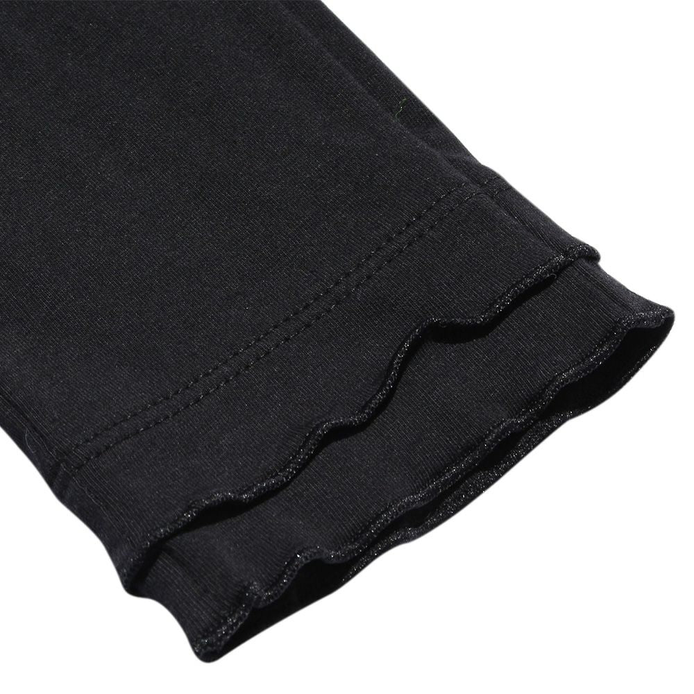 Baby size hem frills 10 -length leggings Black Design point 1