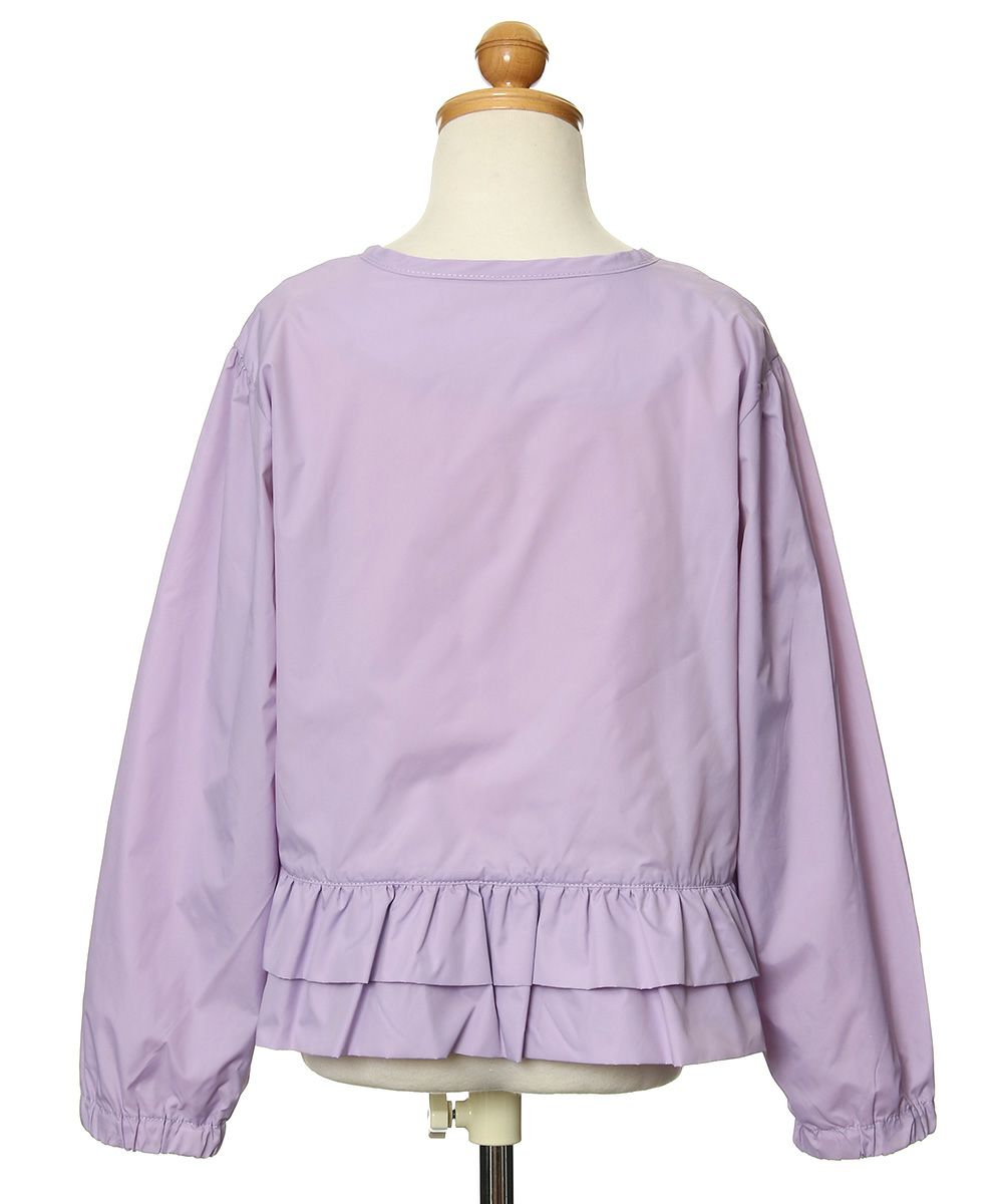 Children's clothing girl with frills No color zip -up nylon jacket purple (91) torso