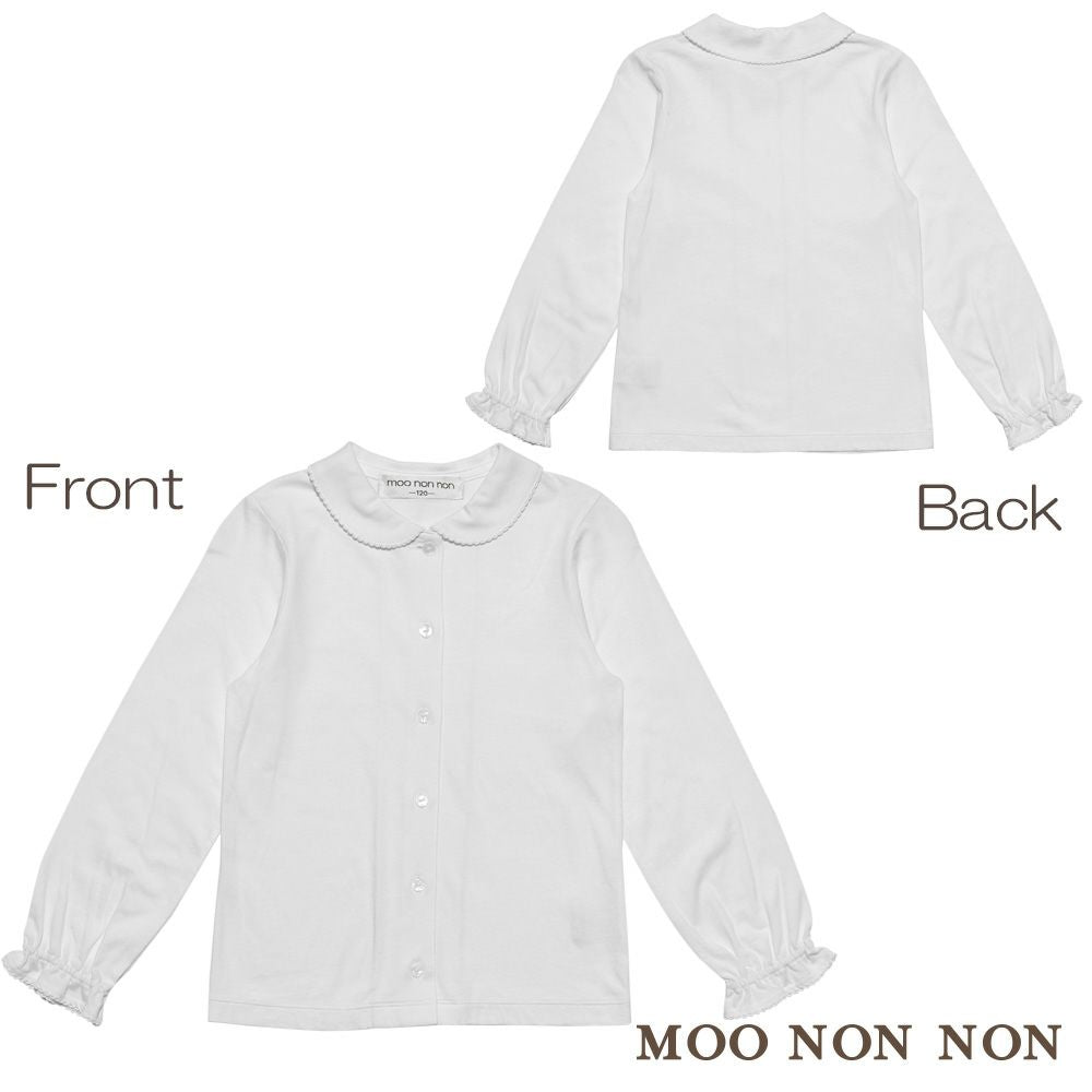 Children's clothing girl 100 % cotton frill blouse