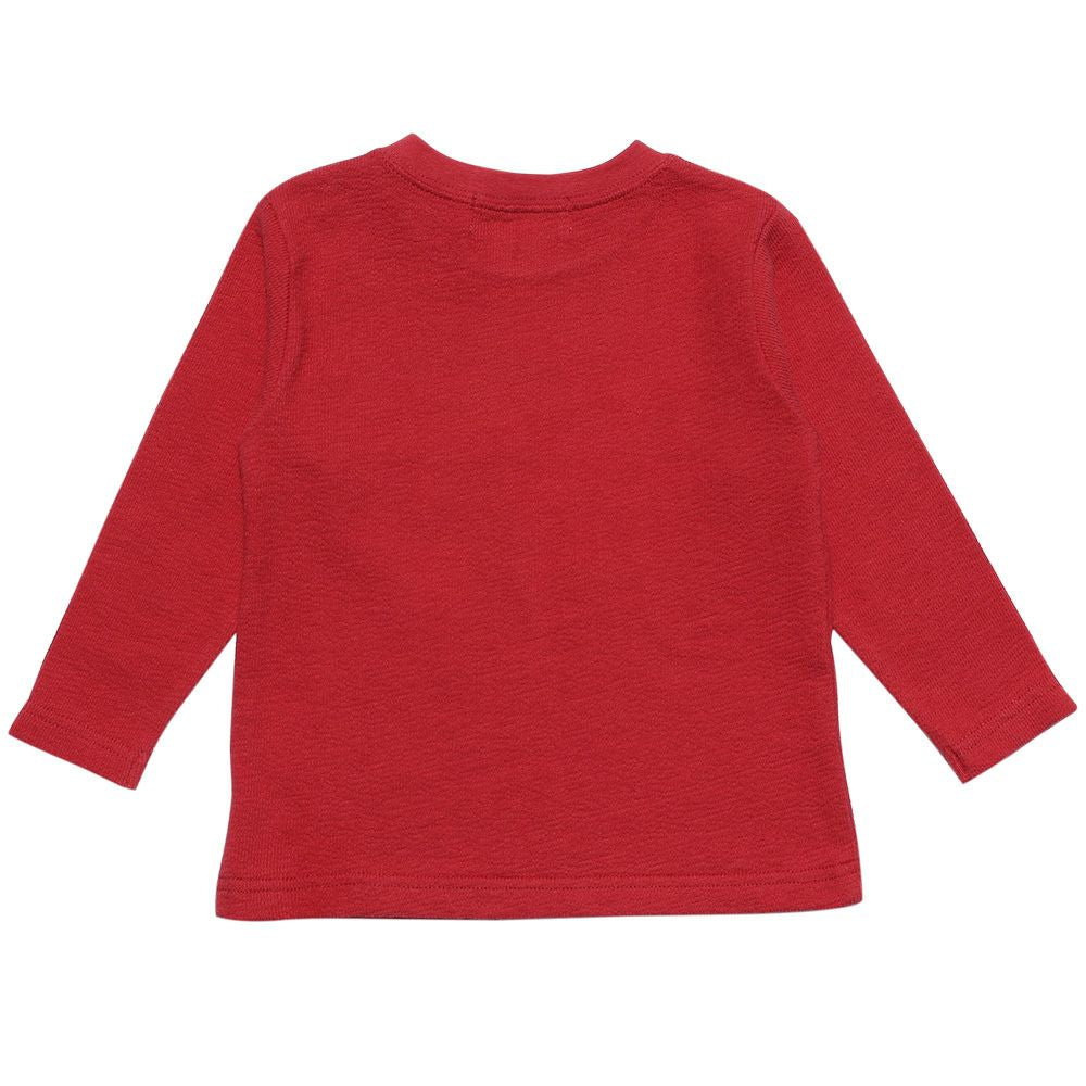 Children's clothing boy 100 % Cotton Series Print Train T -shirt Red (03) back