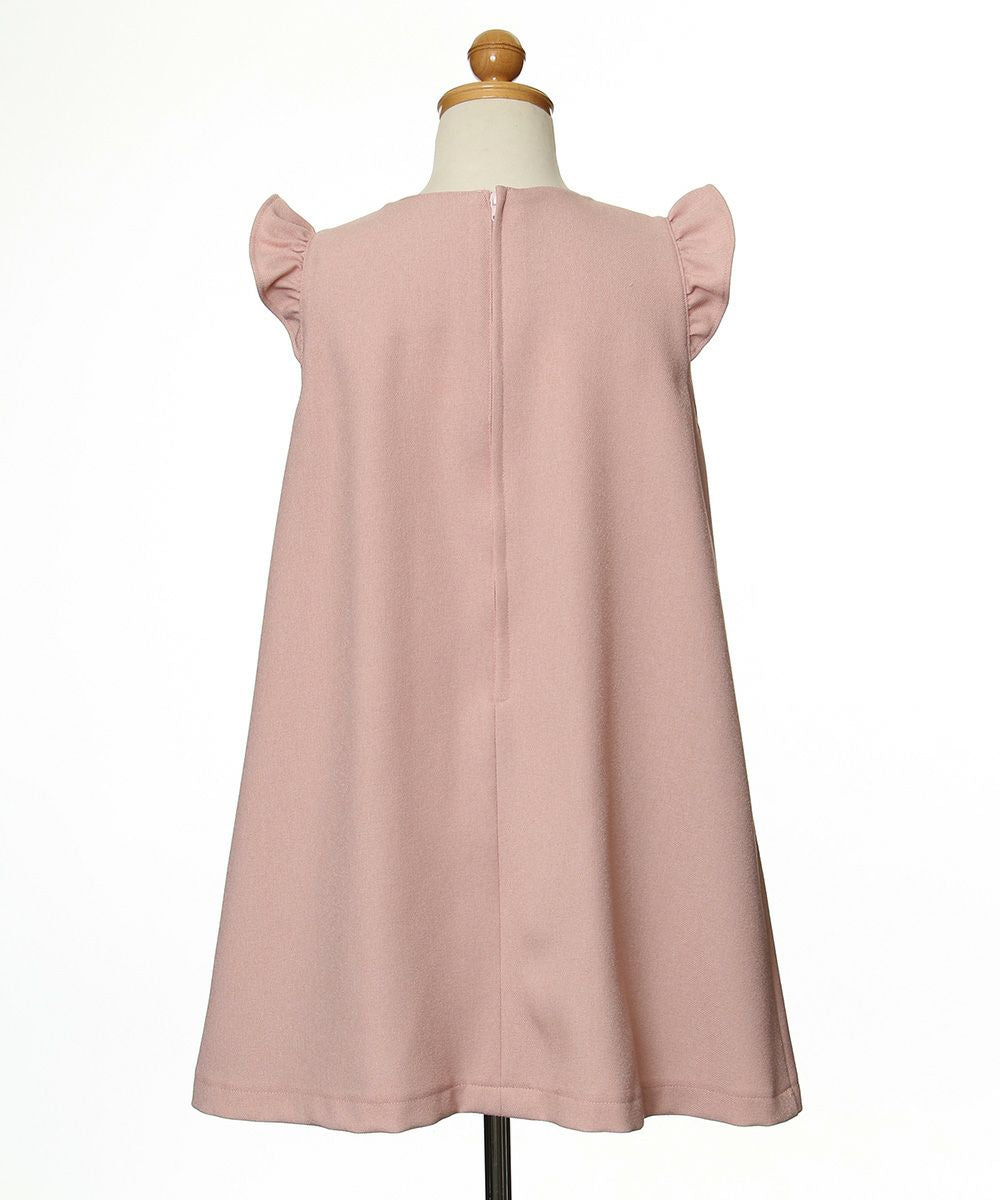 Tack with Japanese frills A line dress Pink torso