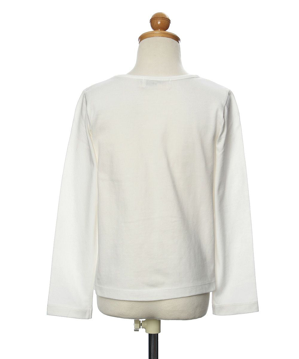 Children's clothing girl 100 % cotton logo print T -shirt off -white (11) Torso