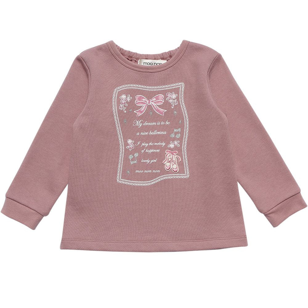 Children's clothing Boy Baby Size Rip Rint & Ballet Shoes Motif Fleet Pink (02) Front