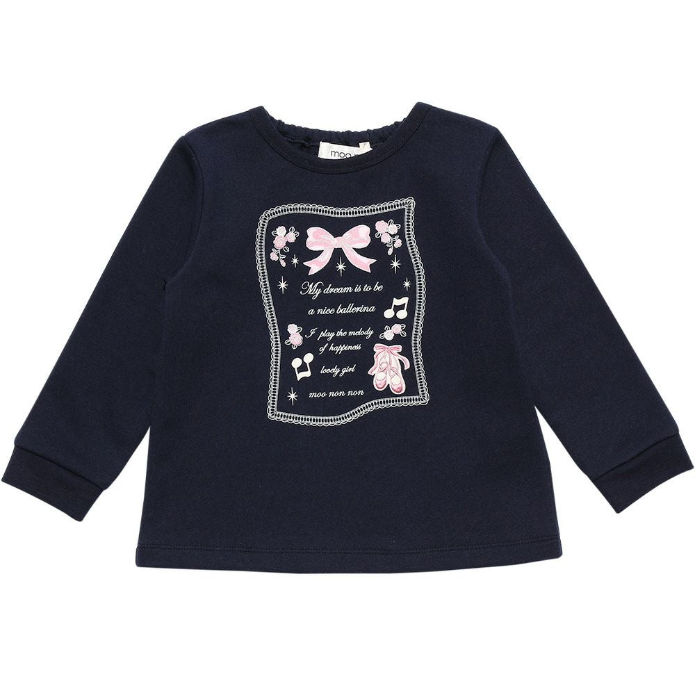 Children's clothing Boy Baby Size Rip Rint & Ballet Shoes Motif Fleecle Navy (06)