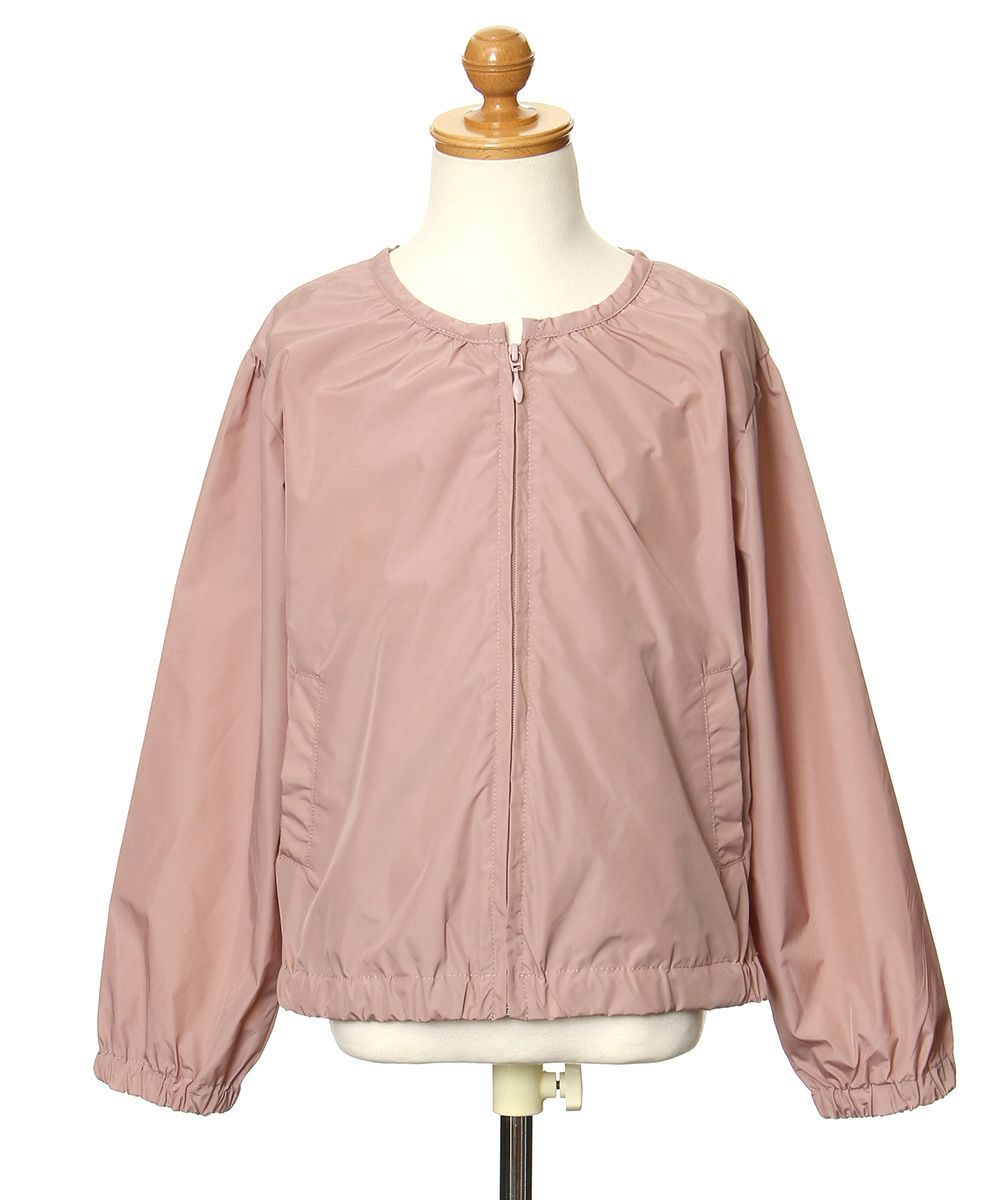 Children's clothing girl back frills and pockets No color zip -up jacket pink (02) torso