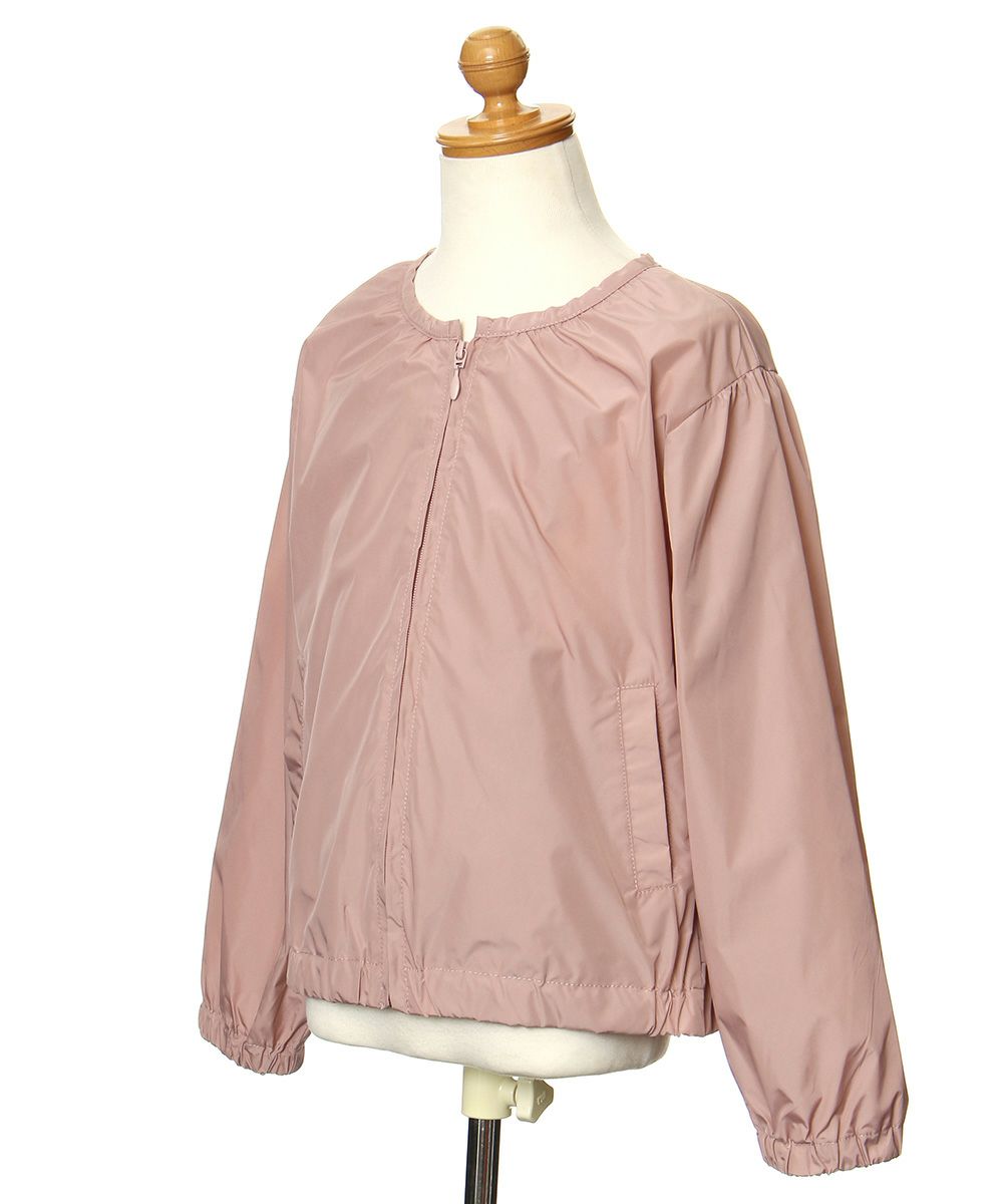 Children's clothing girl back frills and pockets No color zip -up jacket pink (02) torso