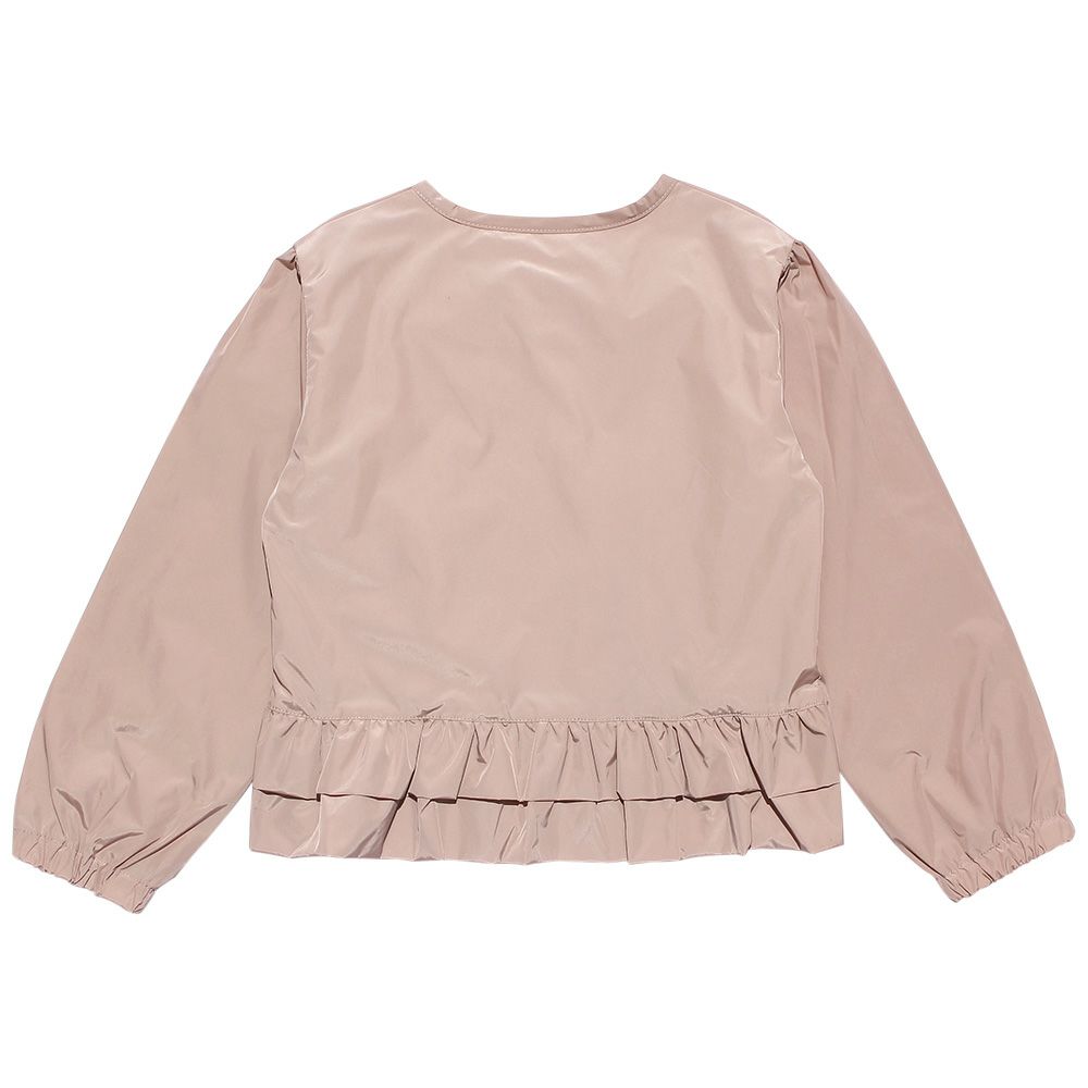 Children's clothing girl back frills and pockets No color zip -up jacket pink (02) back