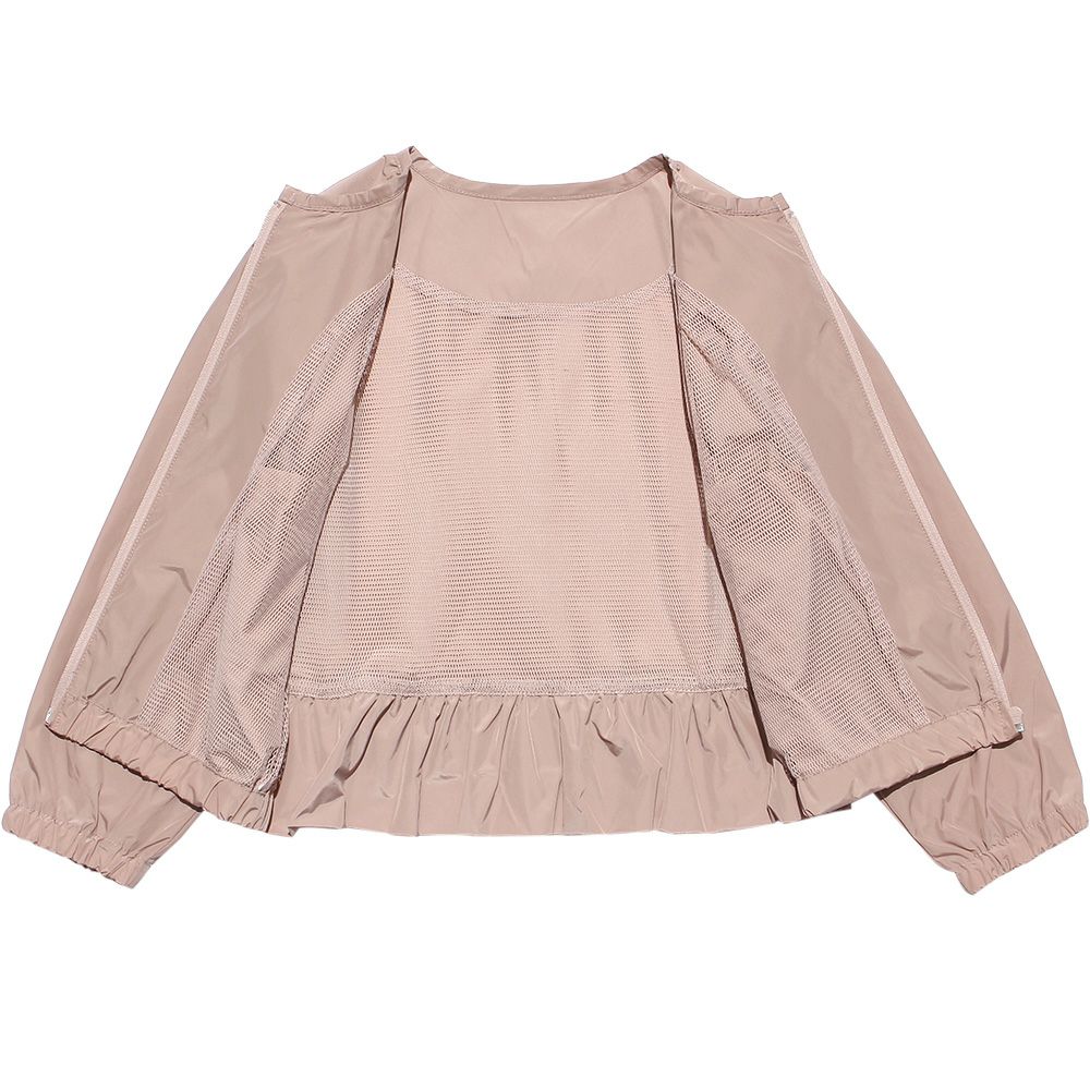 Children's clothing girl back frills and pockets No color zip -up jacket pink (02) Design point 1