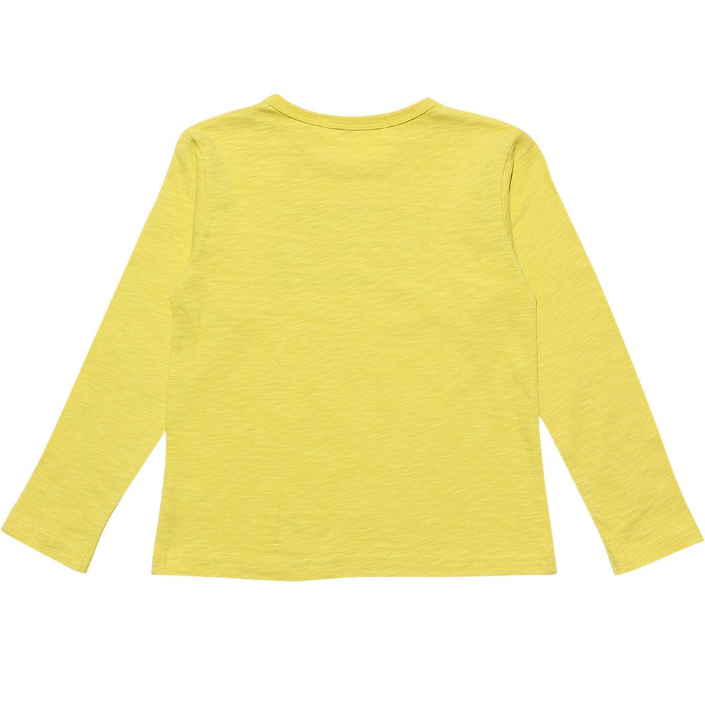 Children's clothing boy 100 % Cotton Series Train Print T -shirt Yellow (04) Back