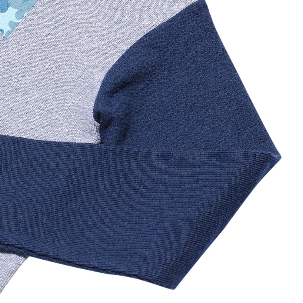 100 % cotton camouflage pattern dinosaur motif animal print T -shirt Misty Gray Design point 2