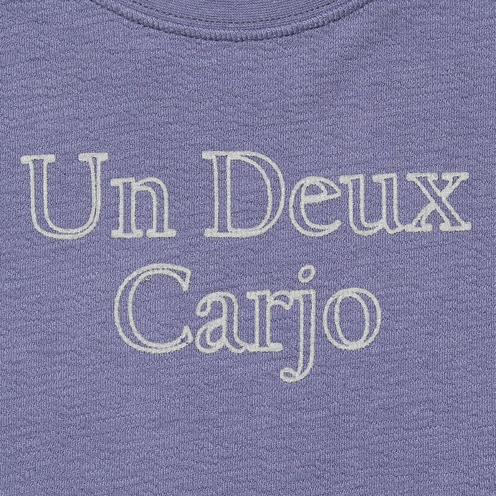 Children's clothing boy 100 % cotton logo print T -shirt purple (91) Design point 1