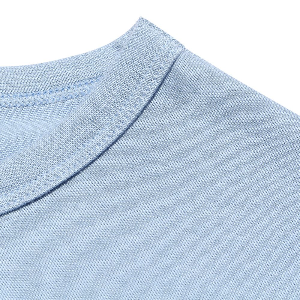 100 % cotton logo & pocket mammothif T -shirt Blue Design point 2