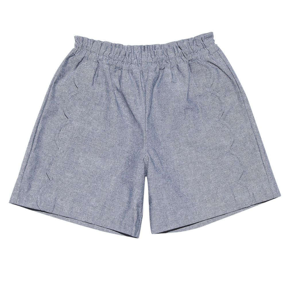 100 % cotton with scalap Dungary shorts Navy front