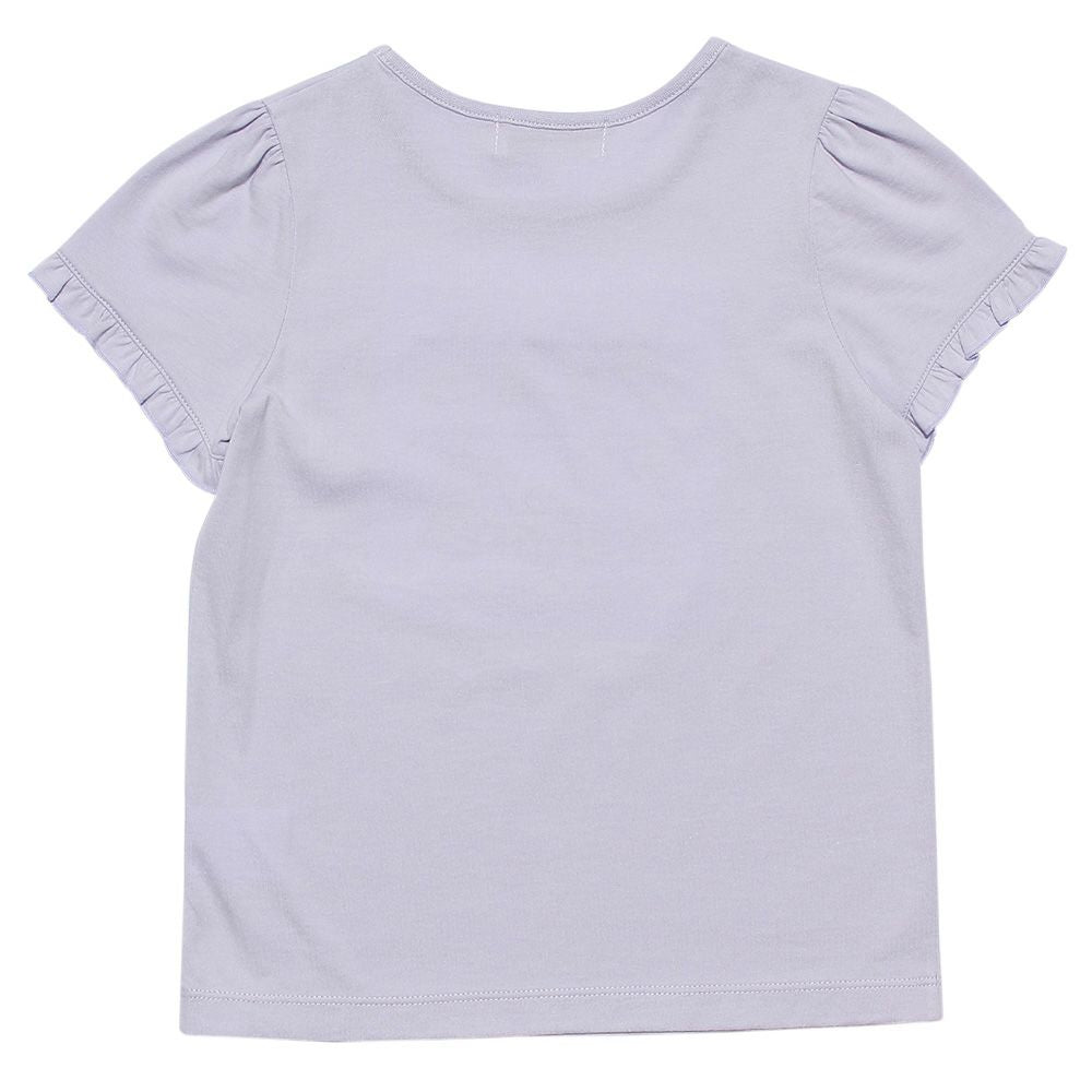 100 % cotton boutique embroidery T-shirt Purple back
